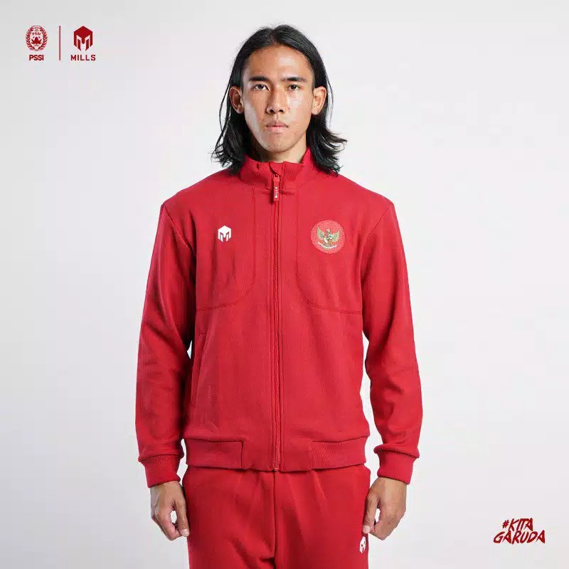 MILLS Timnas Indonesia Garuda Track Jacket 8004GR Original