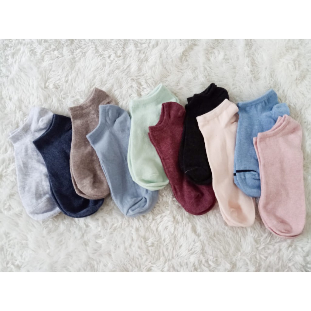 Kaos Kaki Pendek Warna / Kaos Kaki Semata Kaki / Kaos Kaki Cute / Kaos Kaki Polos (fs)