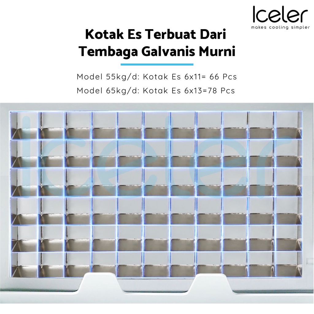 Promo 1 Hari       Mesin Es Batu Kristal 55~65kg perhari Iceler Mesin Es Cube untuk Cafe dan