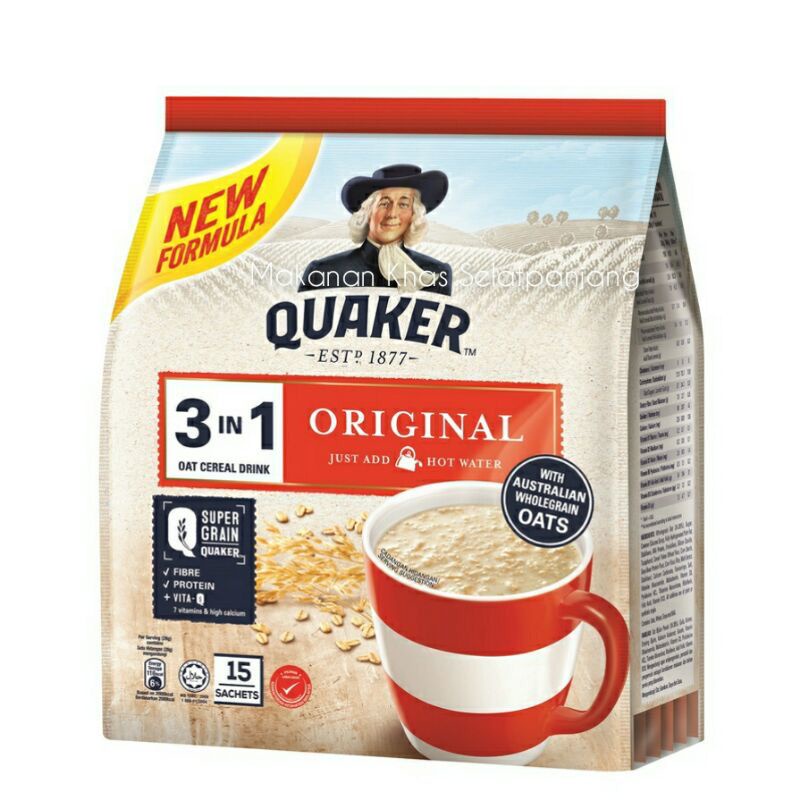 Quaker 3 in 1 oat cereal / Quaker Oatmeal 3in1 Malaysia Aneka Rasa