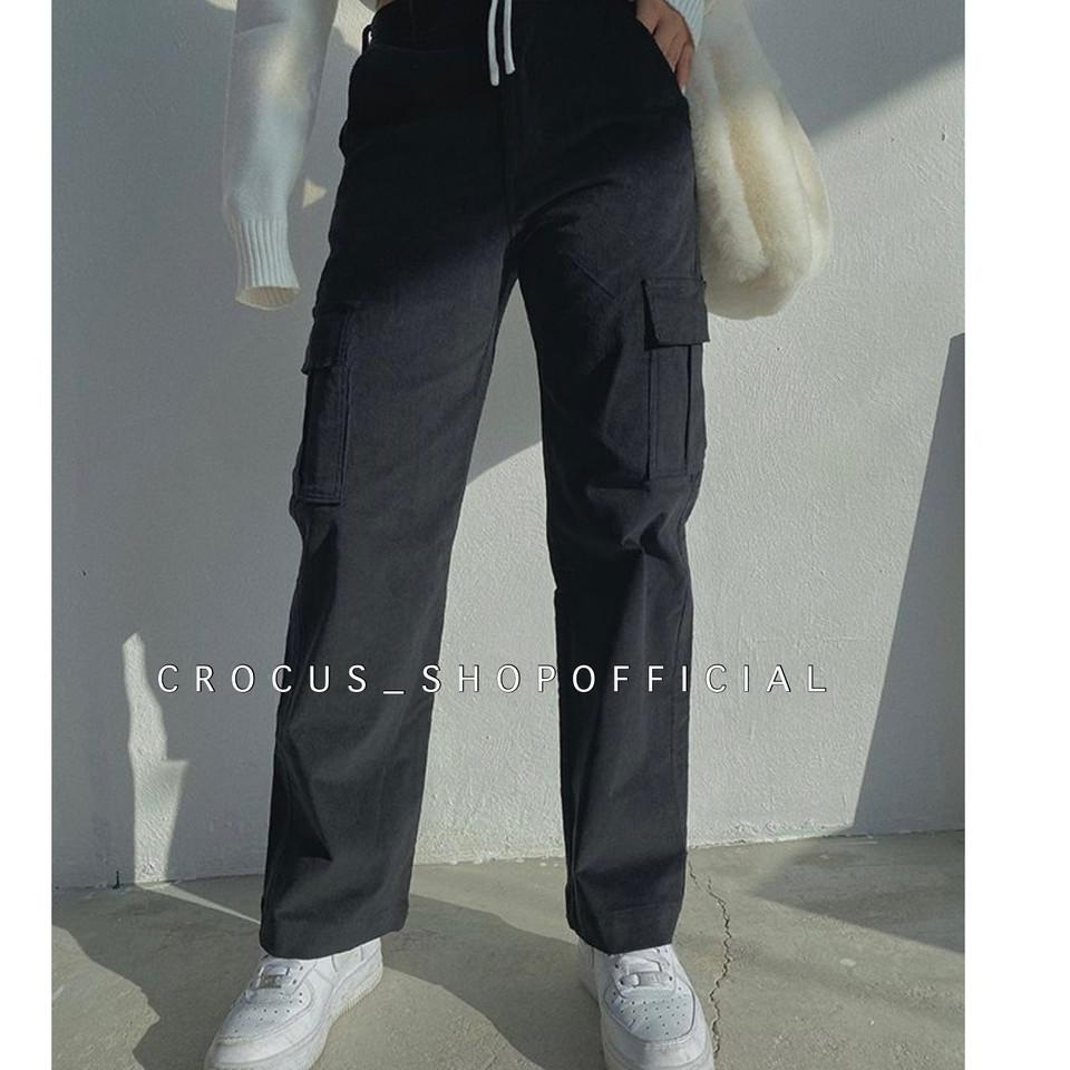 Promo ⌒- [ 𝐂𝐫𝐨𝐜𝐮𝐬 ] Celana Cargo Lilac Lylac Thunder Pants / Baggy American Drill ➨ ➨