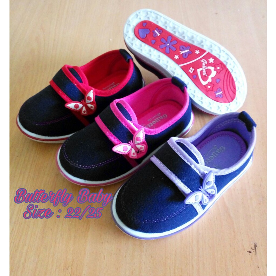 GALETTI BUTTERFLY - 26-29 SEPATU ANAK PEREMPUAN CANTIK PIN KUPU-KUPU -GALLETTI BUTTERFLY-