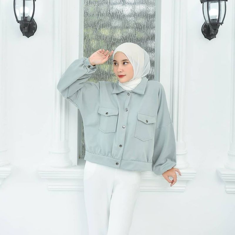 OLIN BUTTON JAKET/JAKET WANITA TREND 2021/KEKINIAN/CUTE CARDIE