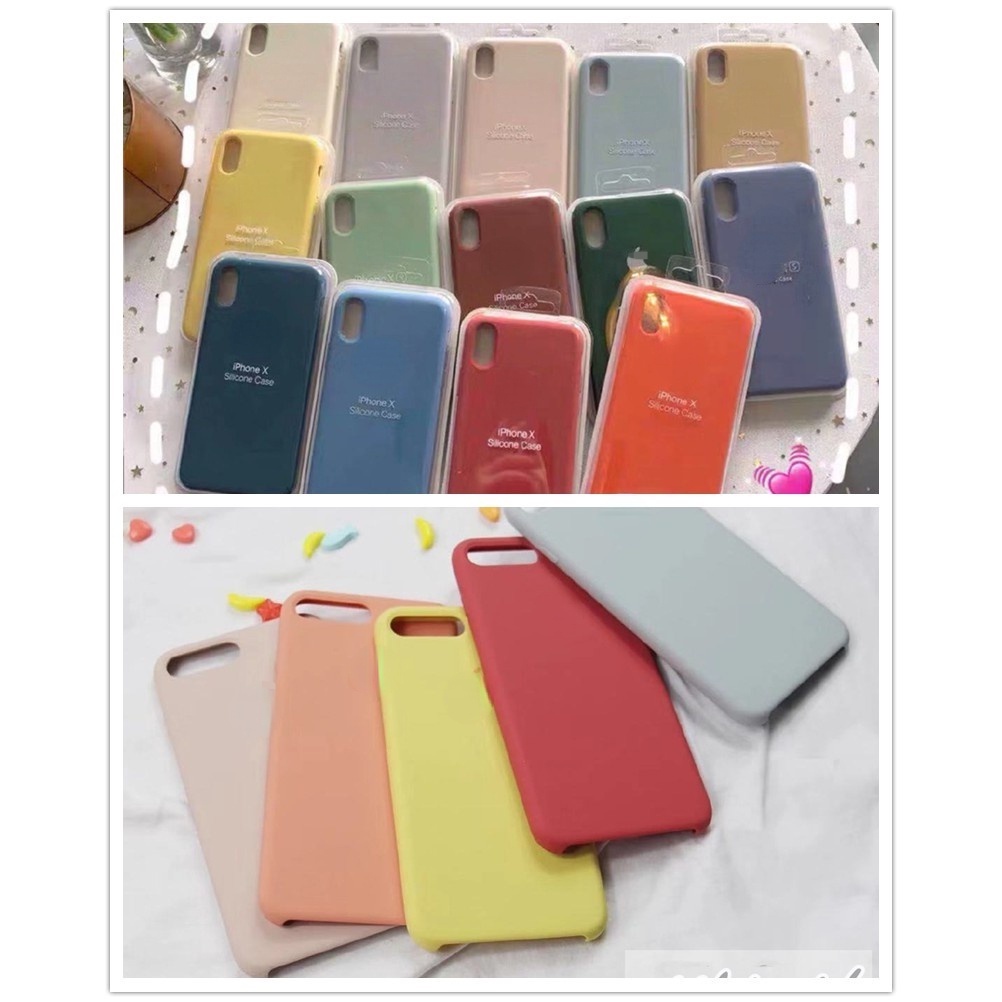 Case Bahan Silikon Cair Untuk iPhone 11 pro MAX 12 pro MAX SE2020 Plus 7 8 Plus X XS XR XS MAX