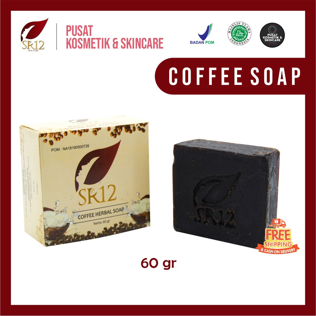 COFFEE SOAP SR12 SABUN KOPI SABUN COFFE UNTUK KULIT NORMAL, FLEK HITAM MENGHILANGKAN BEKAS JERAWAT