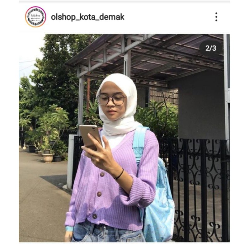 cardigan crop Lilac / Pengiriman H+1 /cardigan rajut / rajut ungu / rajut Lilac / sweater lilac