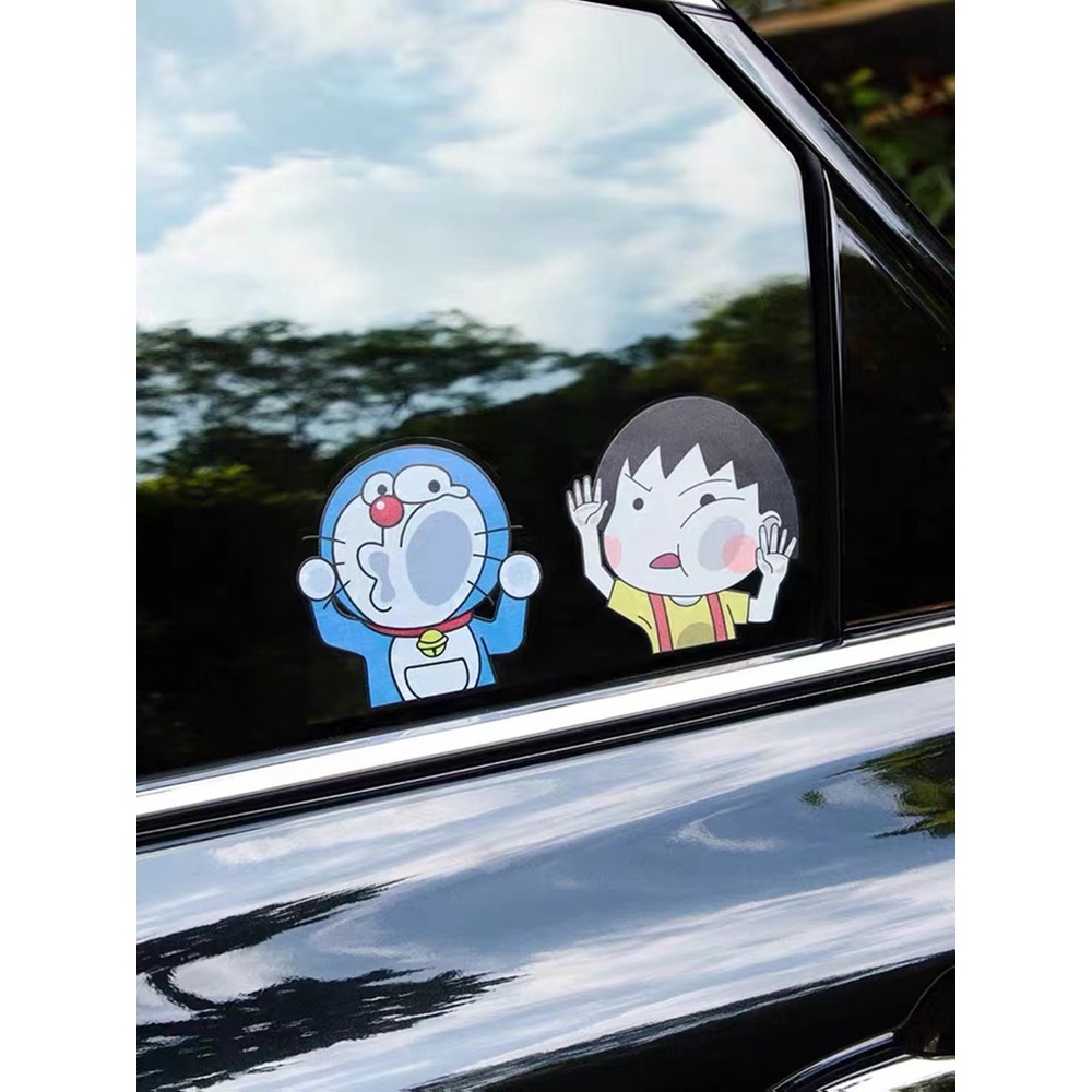 6pcs Stiker Motif Kartun Crayon Shin-chan Naruto Untuk Dekorasi Mobil / Motor