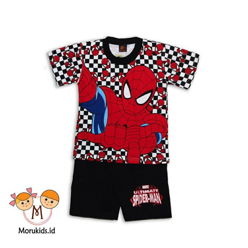 Setelan pendek anak harian spidermen terbaru