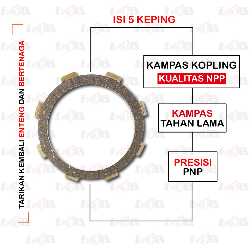 NPP Kampas Plat Kopling NVL New  Vixion Lightning Clutch 5 Lembar