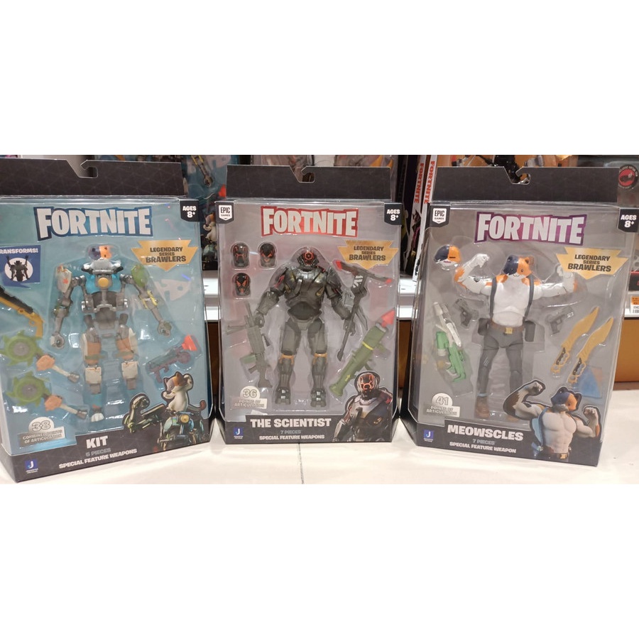 Sale: Fortnite Figure Legendary Series Brawlers KIT/ The Scientist/ Meowscles Original
