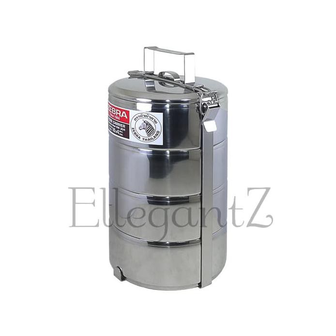 termurah RANTANG MAKAN STAINLESS STEEL ZEBRA 4 SUSUN DIAMETER 16cm ( 150164 ) berkualitas