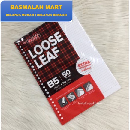 

ISI BINDER LOOSE LEAF B5 (isi 50) Termurah (Ilham Berkah Mart)