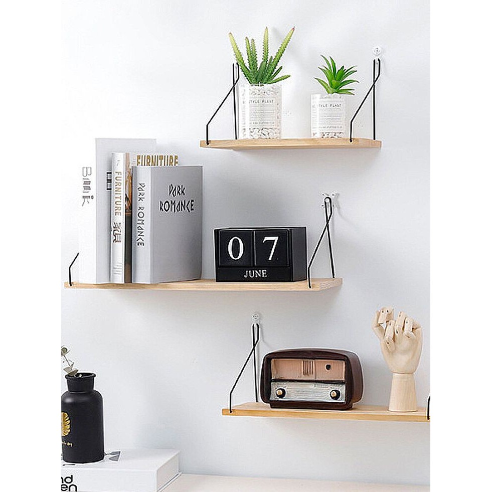Jual RAK DINDING Kayu RAKA Besi Tempel Hiasan Dinding Organizer Shelf