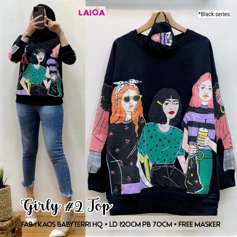 Blouse wanita premium import jumbo halus terbaru. Girly blouse masilca. Vespa Disney watergun blouse-Girly #2