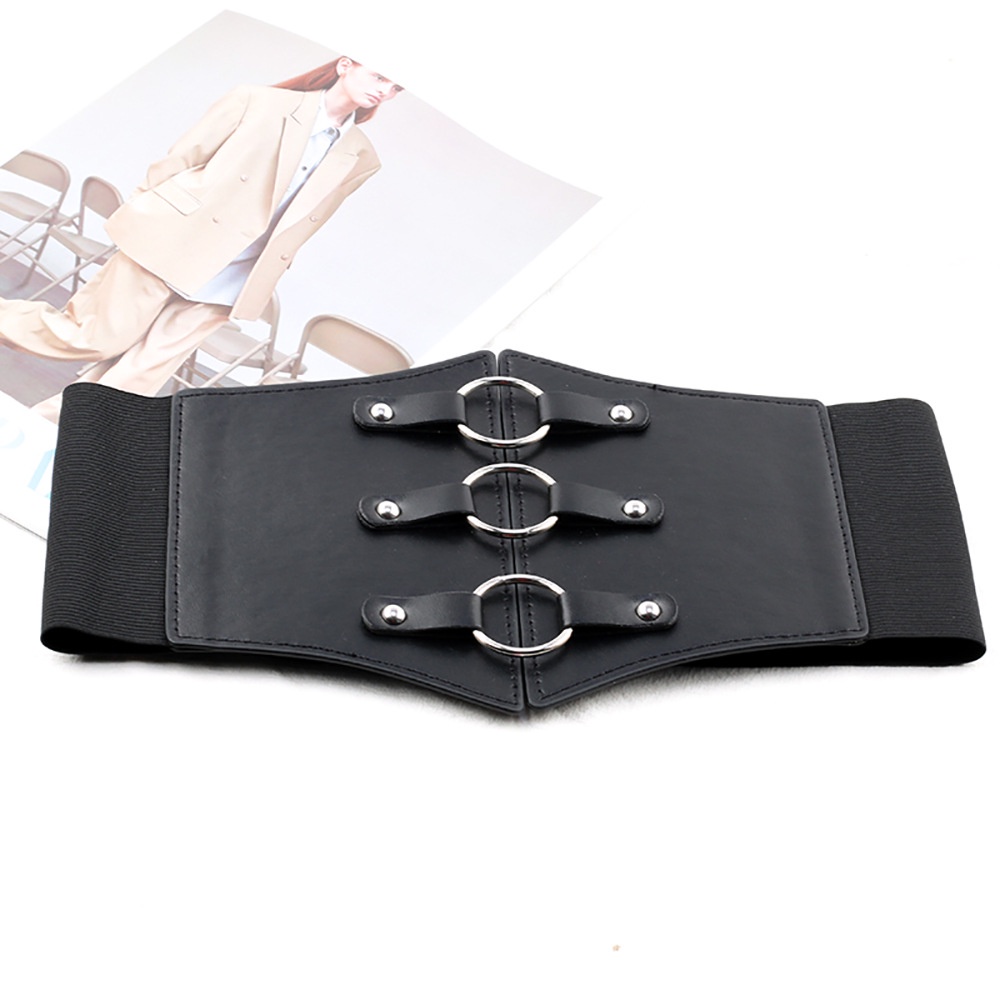 COR-02 corset korset wanita ikat gesper pinggang kpop idol japan punk leather belt