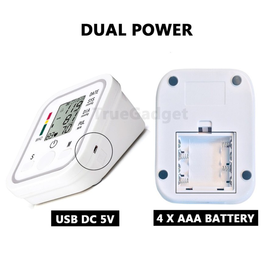 Alat Cek Pengukur Tekanan Tensi Darah Digital Tensimeter Sphygmomanometer Blood Pressure Monitor