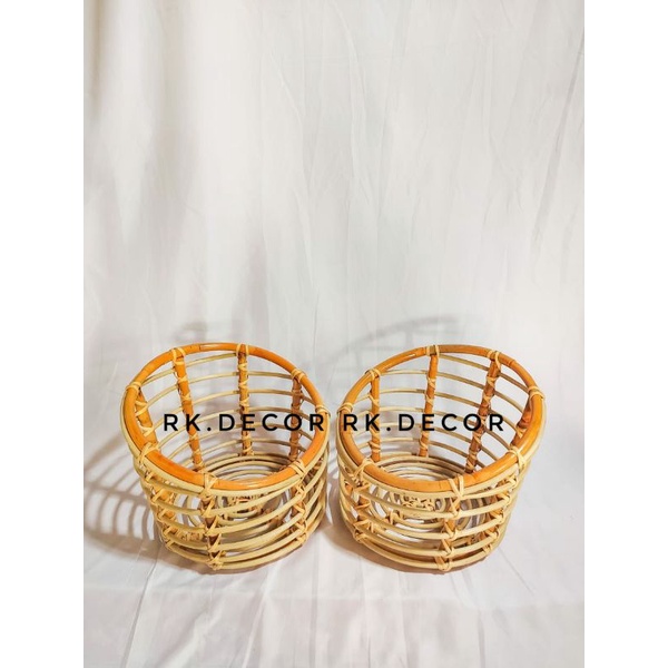 Keranjang bayi rotan / newborn baby basket / basket bayi rotan / keranjang rotan bulat foto bayi / k