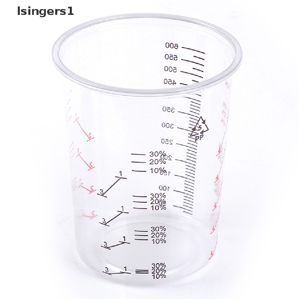 (lsingers1) 10pcs Cup Plastik 600ml Untuk Mencampur Cat