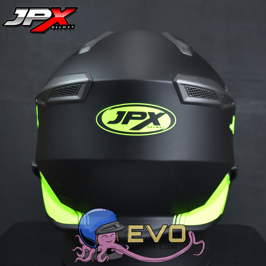 HELM JPX MOTOCROSS_JPX MX 726R - BLACK DOFF / YELLOW (ONGKIR 2 KG)