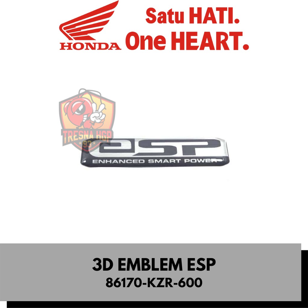 86170-KZR-600 3D EMLBEM ESP PCX 150 K97 SONIC 150R K56 & VARIO ESP 150 ORIGINAL | MARK ENGINE 86170K