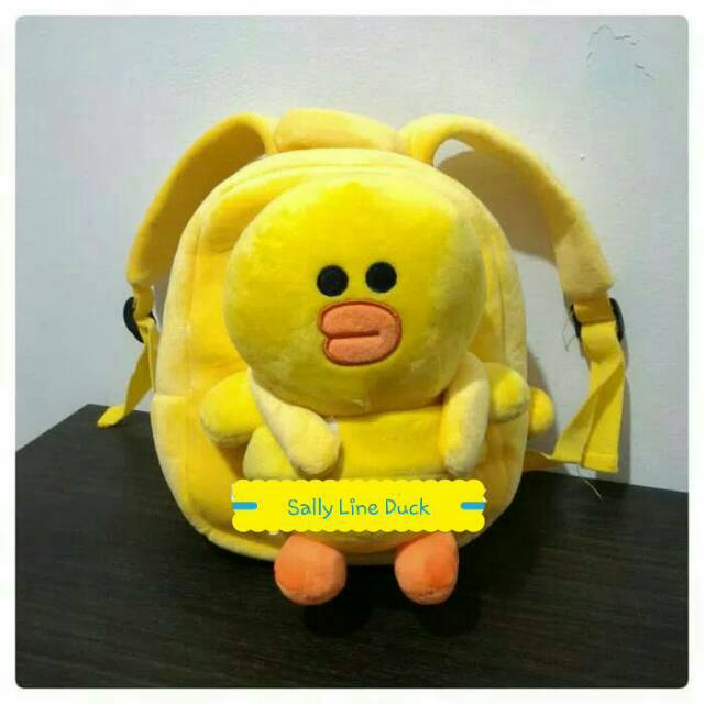 Tas Ransel Backpack Anak Perempuan Sally Line Duck Bebek Bahan Yelvo Import