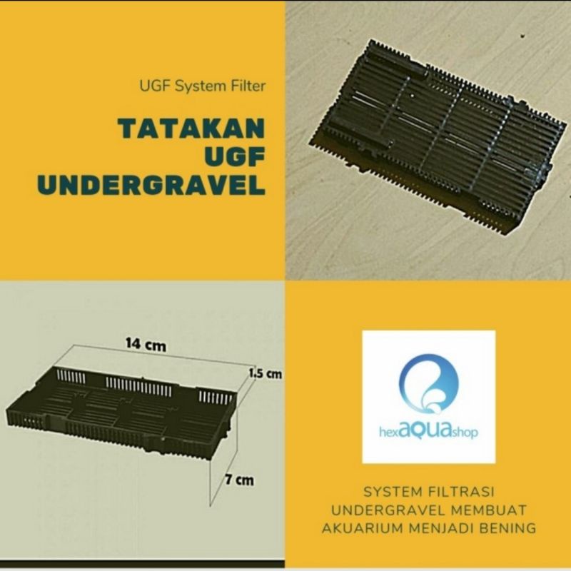 Tatakan Undergravel Papan UGF plat under gravel filter