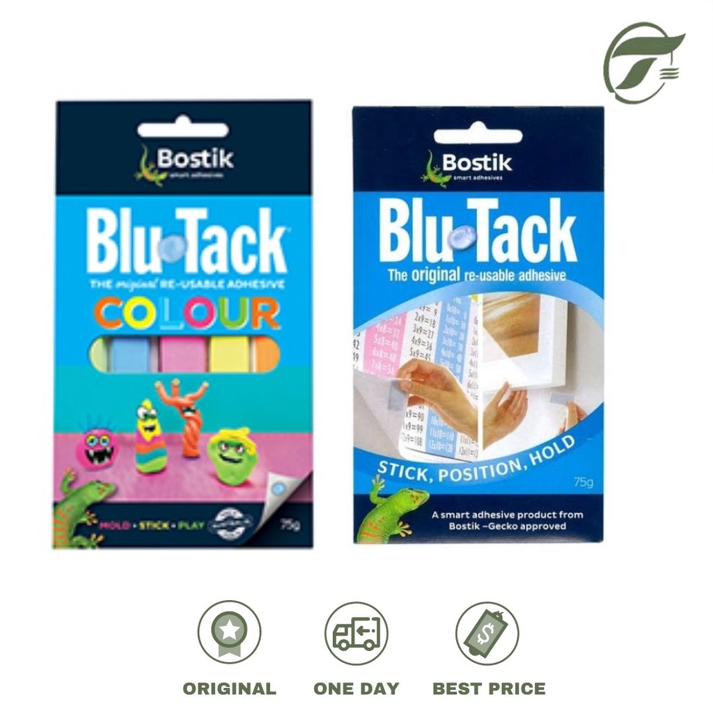 

LEM BLU TACK COLOUR/WHITE 75G BOSTIK
