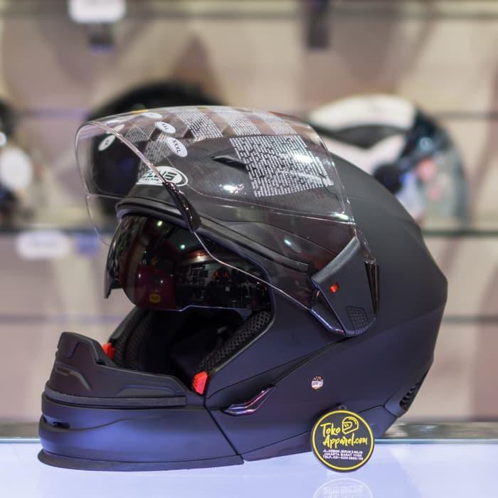 HELM ZEUS ZS611 C BLACK MATTE BLACK DOFF FULL HALF FACE