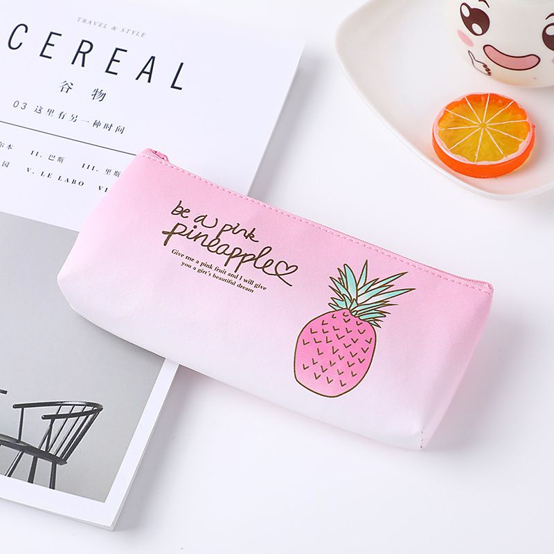 tempat pensil nanas/kotak pensil pink pinneaple