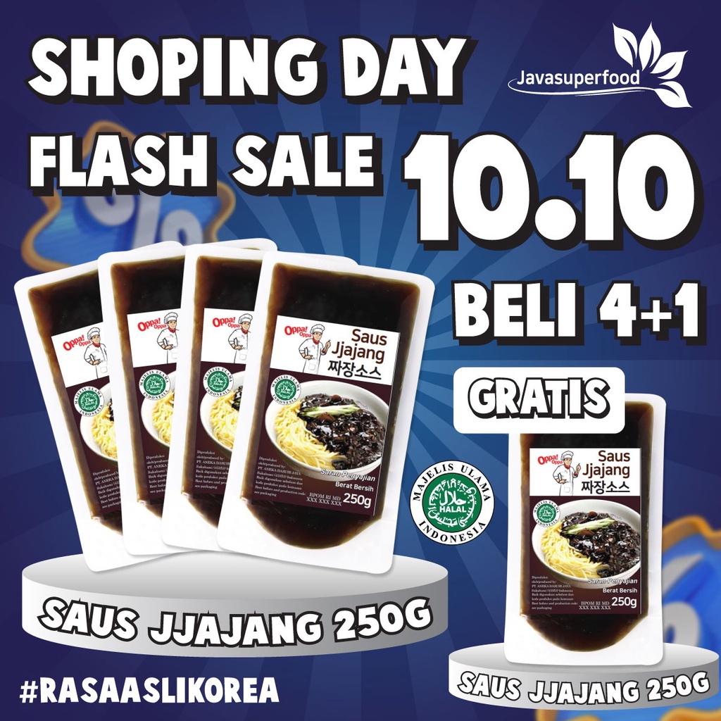 

BELI 4 GRATIS 1 Saus Jjajang Halal Pasta Kedelai Hitam 250g