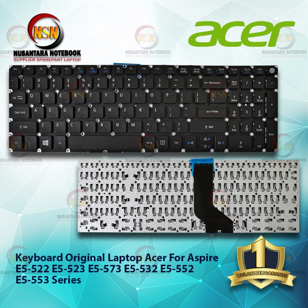 Keyboard Acer Aspire E5-522 E5-523 E5-532 E5-552 E5-553 Series