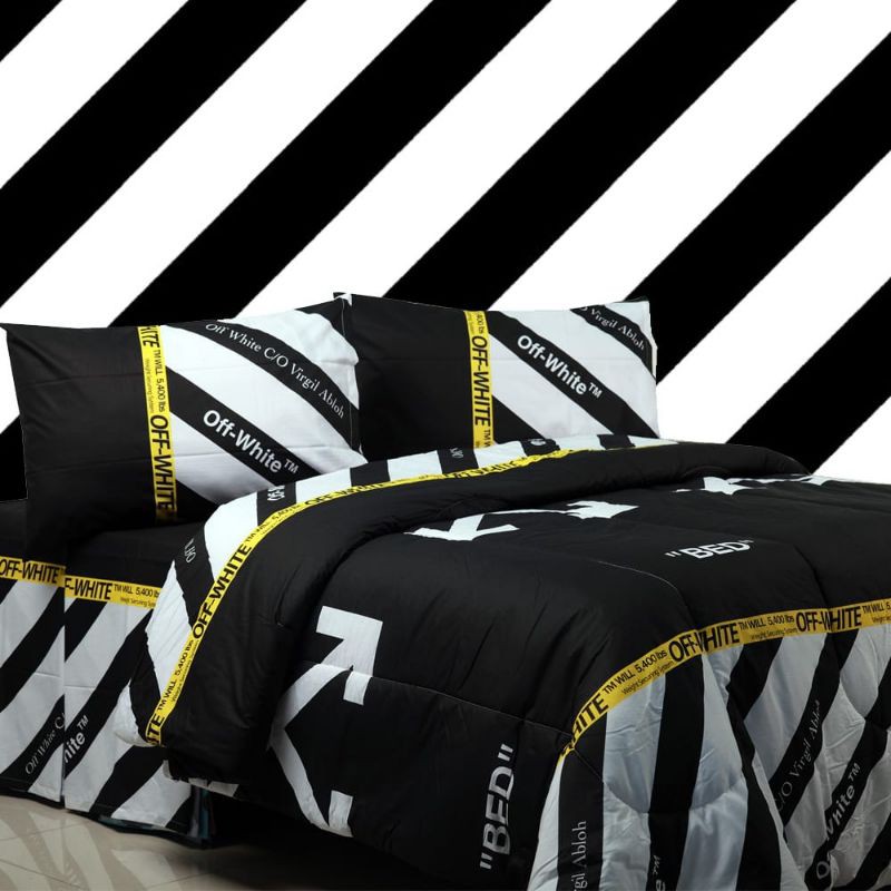 Sprei of White / Sprei Hitam Putih / Sprei Bola / Sprei Zleepi Murah / Zleepi