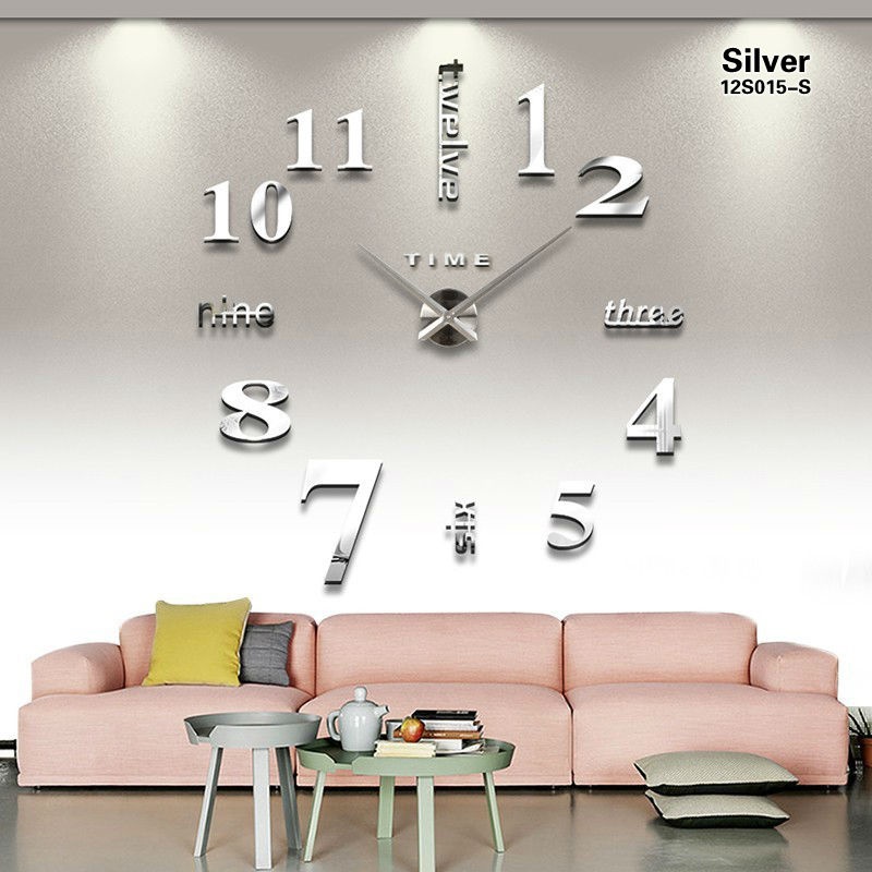 Taffware Jam Dinding Besar DIY Giant Wall Clock Quartz Creative Design 80-130cm