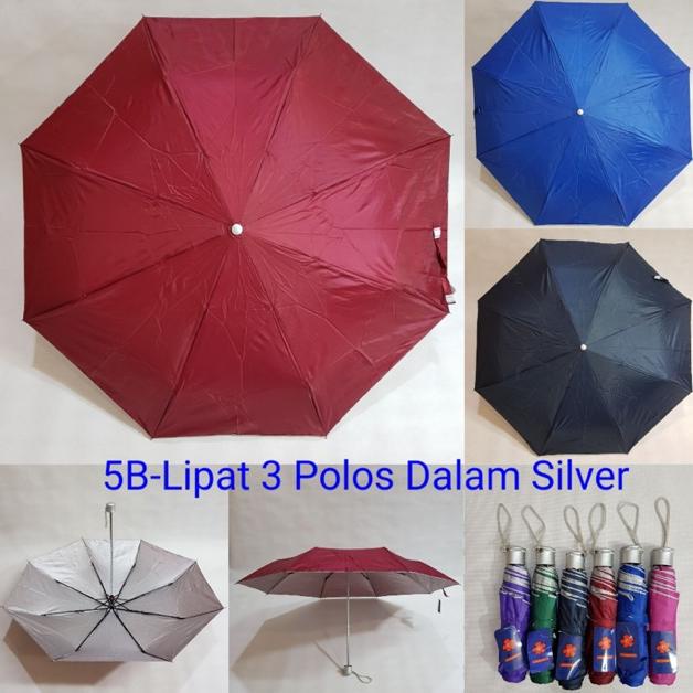 (Grosir)Payung Lipat 3 Nagoya Polos Murah/Payung Promosi Termurah/Sovenir Payung/Payung Sablonan