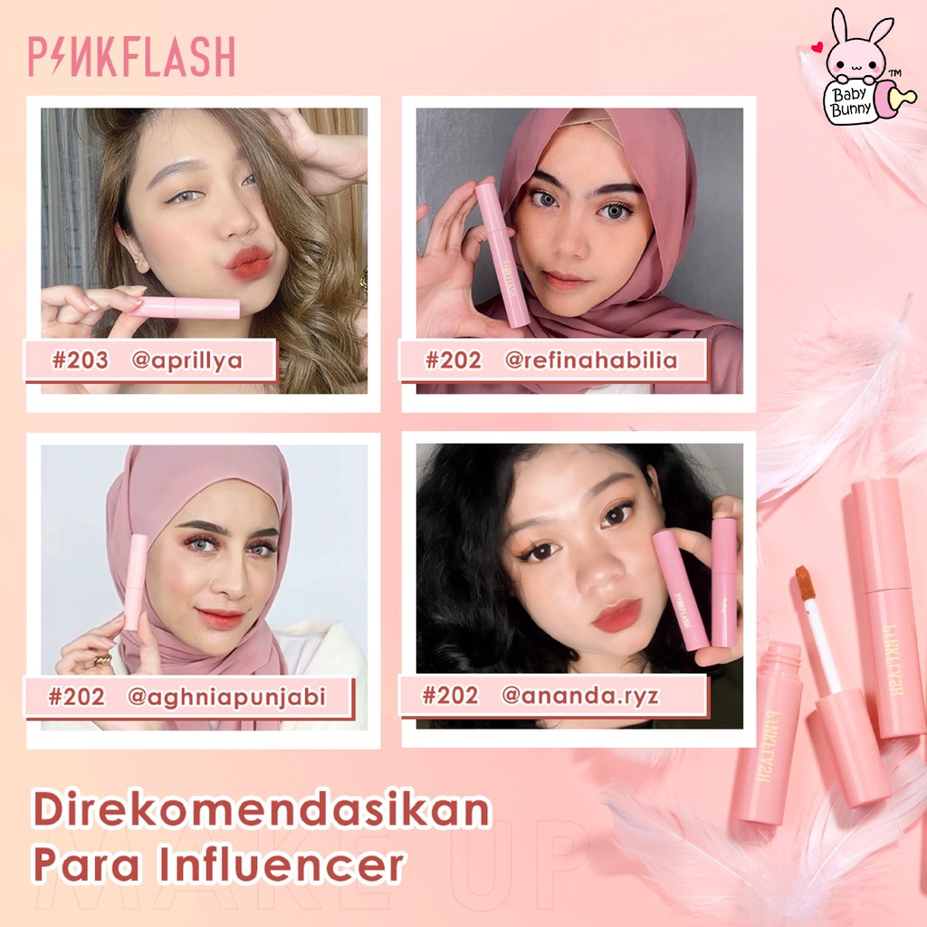 ❤ BELIA ❤ PINKFLASH Lip &amp; Cheek Duo Matte Tint | Pink Flash (✔BPOM) PF-M01