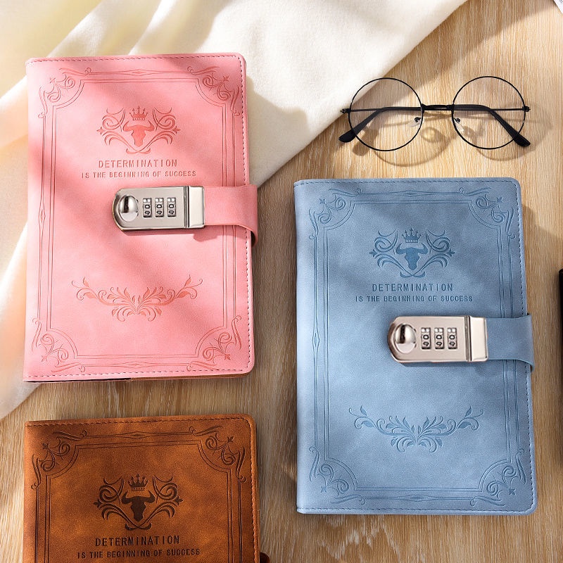 

indah toko buku buku diari kunci buku harian aesthetic diary diary kunci ♤✢A5 retro password buku dengan kunci diary menebal password lock mahasiswa notepad alat tulis notebook penawaran khusus
