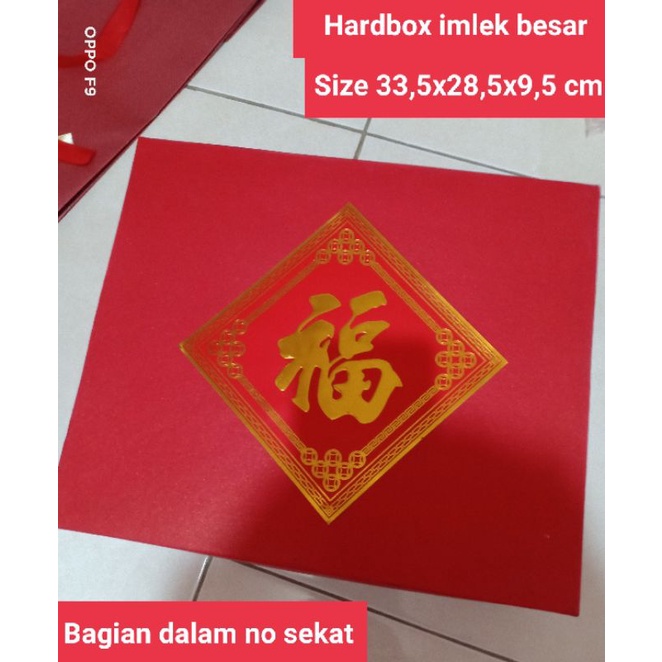 

Hard box imlek cny sincia / hard box chinese new year / box souvenir imlek / box kue imlek besar