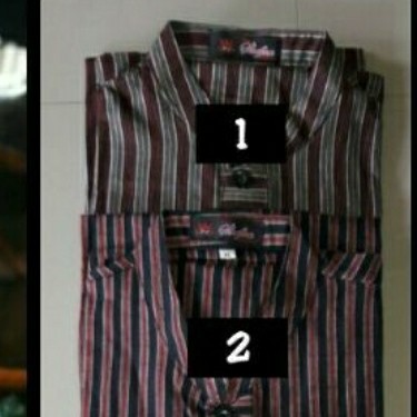 Hem Lurik Atbm.warna.m L Xl Ld 108 110 112.kancing Depan.kerah Koko.batik Pekalongan