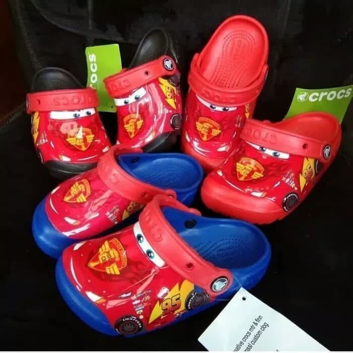 Sandal Crocs Cars Led/Sandal Crocs Lampu Anak Mcqueen Murah q2