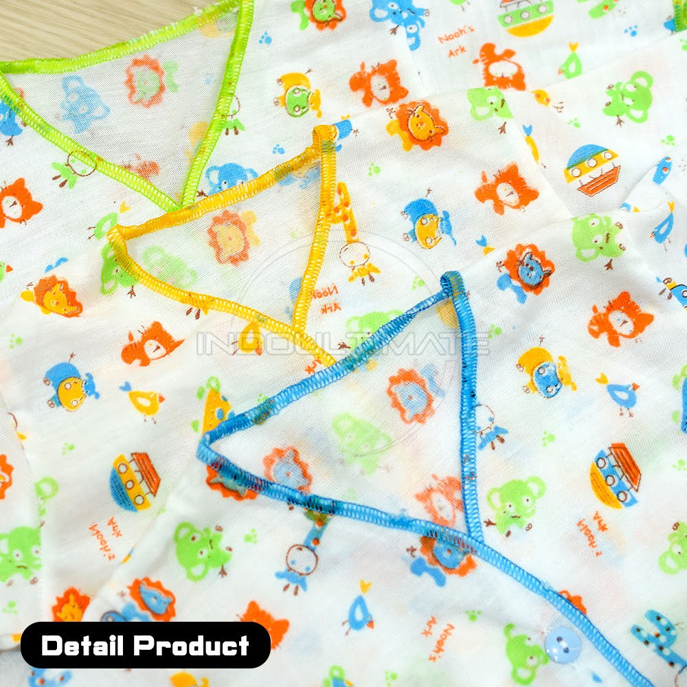 Baju Bayi Newborn Lendek Pendek (3pcs) Motif Pakaian Kaos Anak bayi Lki-laki perempuan BCS-053KK