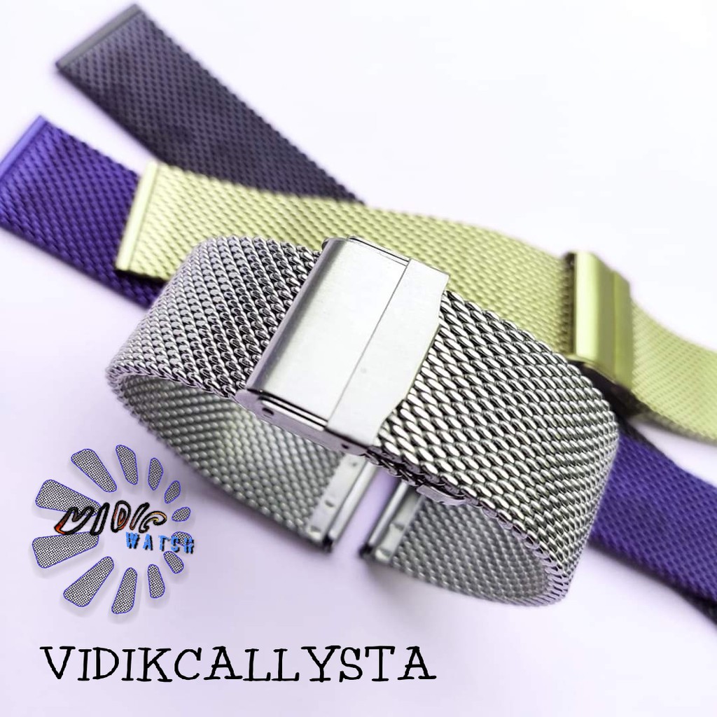 Strap Rantai Pasir Tali Jam Tangan Shark Mesh Strap 16mm 18mm 20mm 22mm 24mm