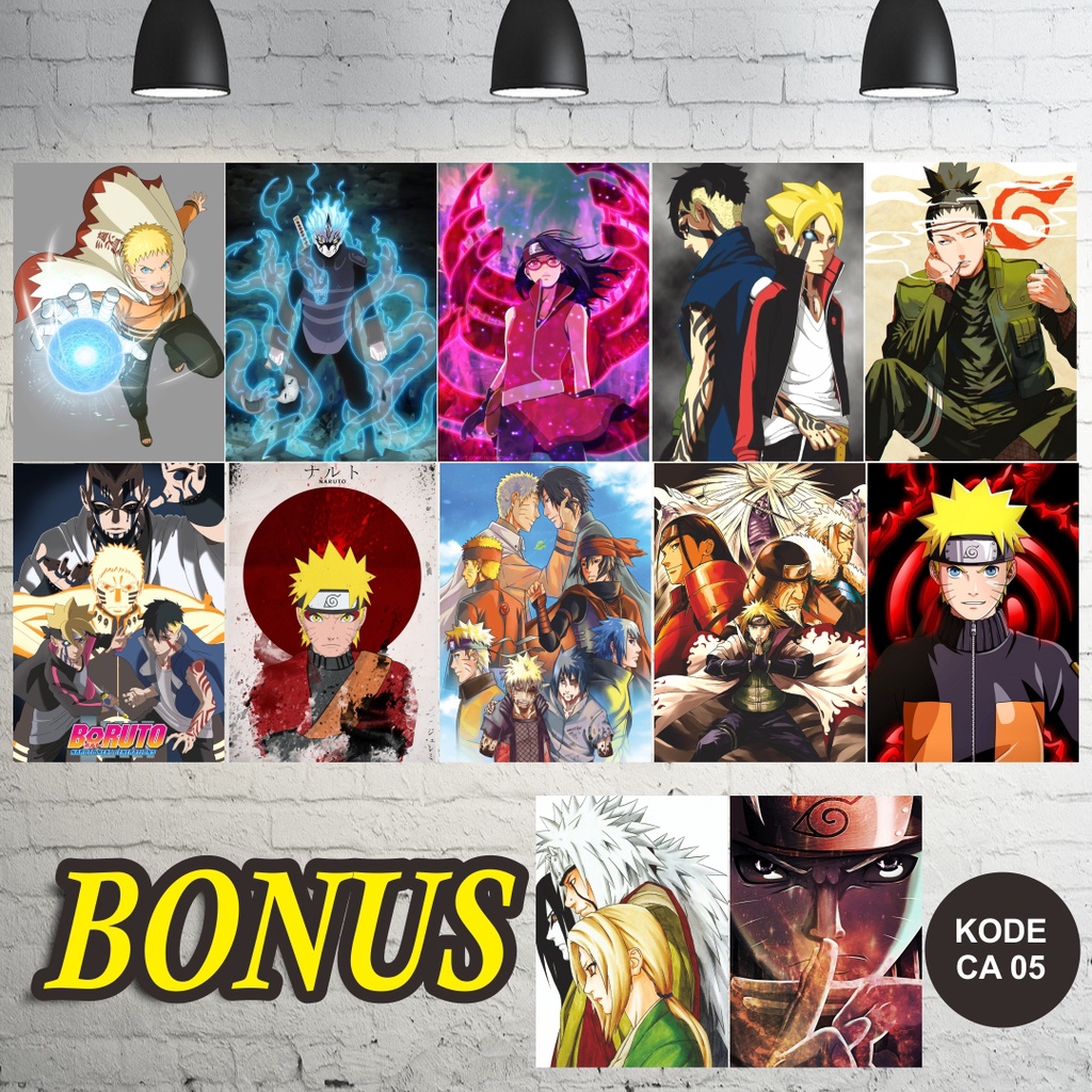 POSTER ANIME Naruto | Hiasan Dinding Aesthetic 10 Poster + Bonus TERMURAH-7