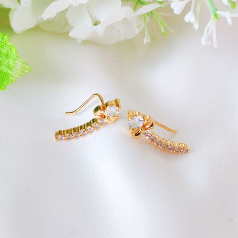 Anting Catok Bahan Xuping Warna Emas Permata