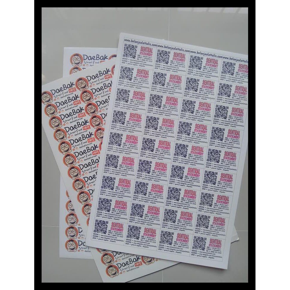 

Laser Print Cetak Stiker A3+ Vinyl Sticker Glossy / Doff Terbaik