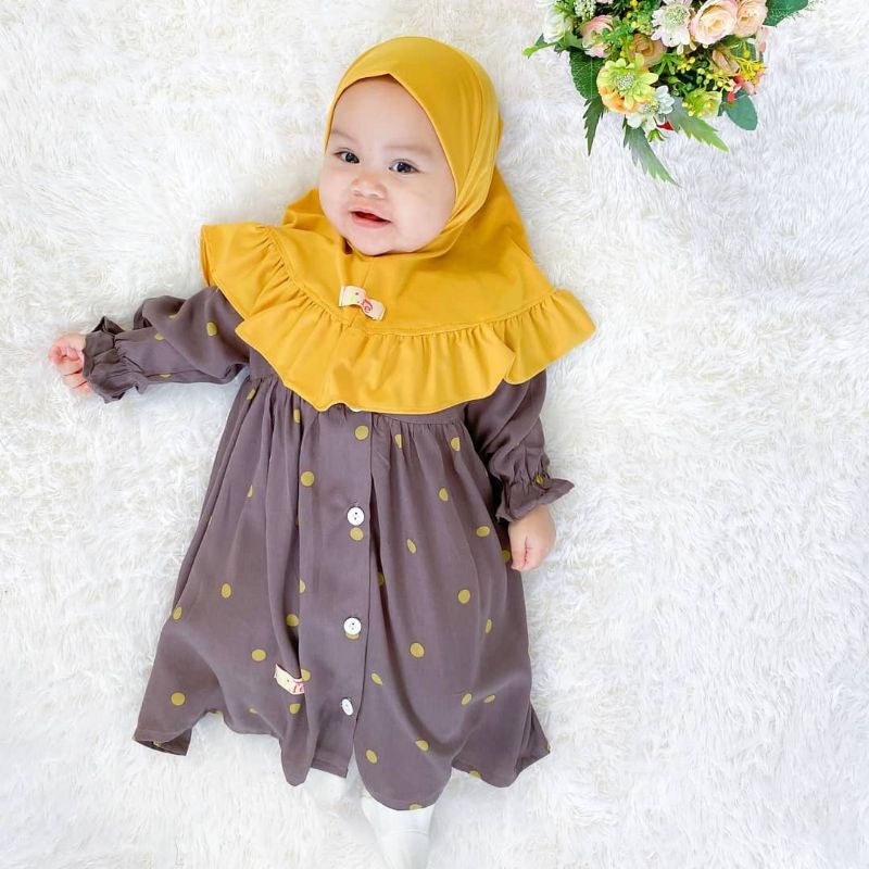 Gamis bayi perempuan newborn 4_12bln | 1_2thn