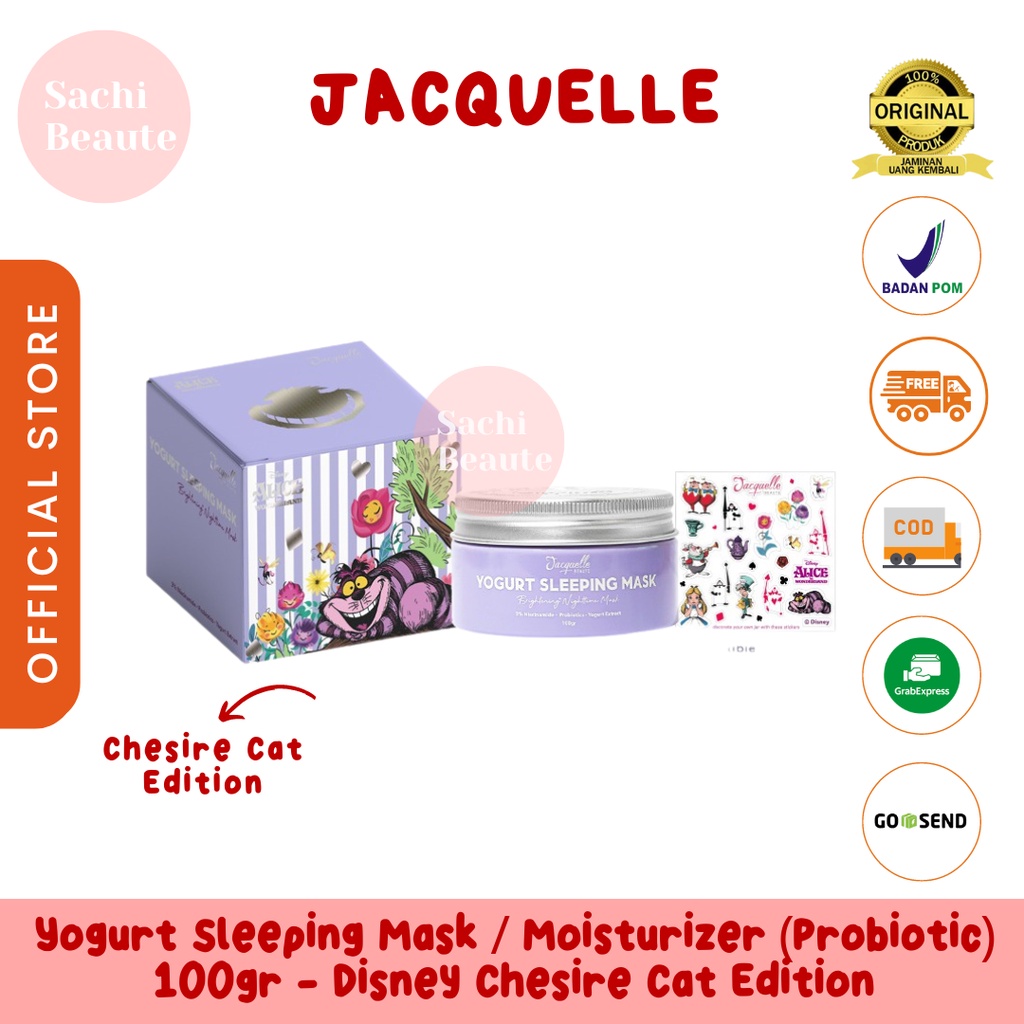 Jacquelle Yogurt Sleeping Mask / Moisturizer (Probiotic) Disney Edition Jacquele Jac quelle quele