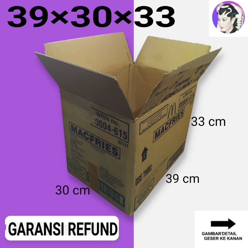 

Kardus / Box / Kotak Packing - 39 x 30 x 33 cm. KUALITAS DI JAMIN