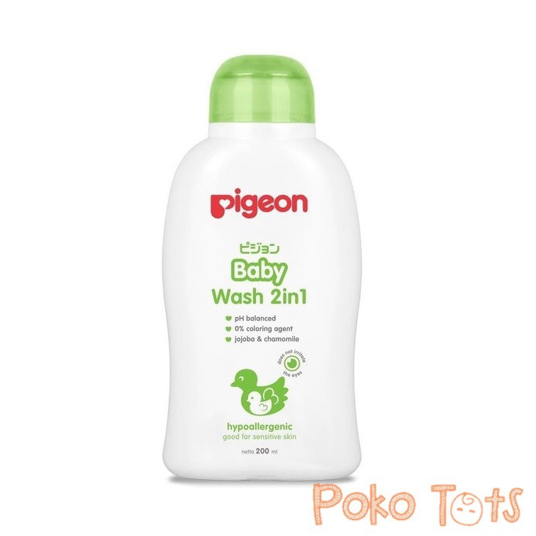 Pigeon Baby Wash 2in1 200ml Sabun Baby Anak Hair &amp; Body With Jojoba and Chamomile WHS