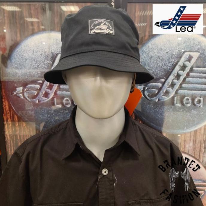 topi bucket lea - Hitam