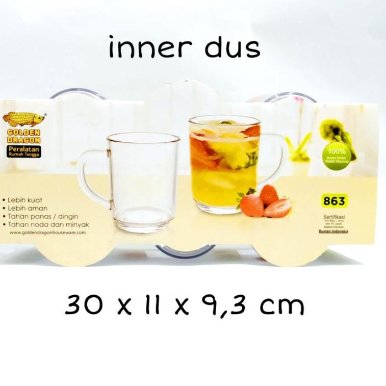 Gelas Melamin Bening Gelas Kopi en  ½ (lusin isi 6 pcs) W3I4